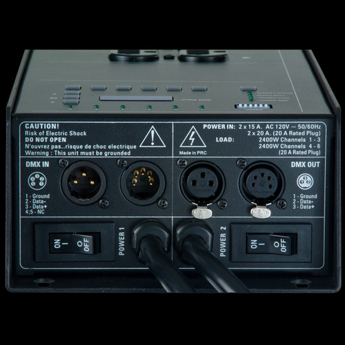 Elation DP-640B 6 Channel Hybrid Dimmer Pack - 20A Edison Sockets