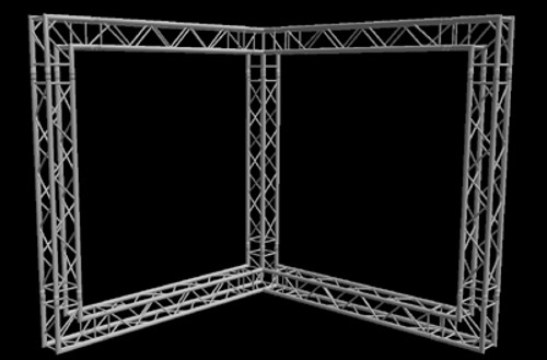 Global Truss 12" Box Truss 10'x10' Corner Wall Booth Truss System