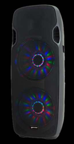 Gemini AS-215BLU-LT Active Dual 15” Speaker w/ LED Array / Bluetooth