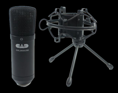 CAD USB Large Diaphragm Cardioid Condenser Microphone w/ Tripod
