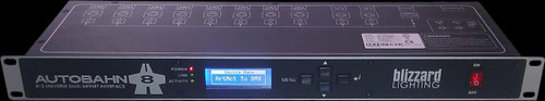 Blizzard Lighting AutoBahn 8  Rack Mount 8 Port DMX to Artnet Processor