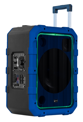 Gemini Rechargeable Weather Resistant Trolley Speaker / Blue / MPA-2400BLU
