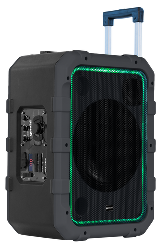 Gemini Rechargeable Weather Resistant Trolley PA Speaker / Gray / MPA-2400GRY