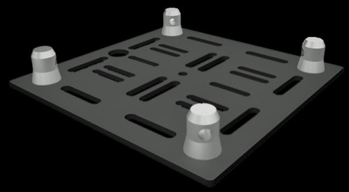 Global Truss Multi-hole 12" Aluminum Base Plate / 1ft x 1ft x 5mm