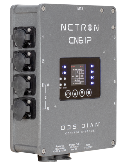 Obsidian Netron EN6 IP - 6-Port IP66 Ethernet-to-DMX Gateway