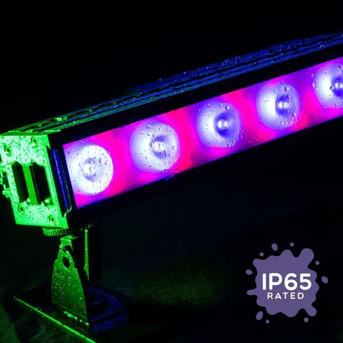ADJ ElectraPix Bar 8 IP65 battery-powered RGBAL+UV LED wash light with Aria X2 wireless DMX