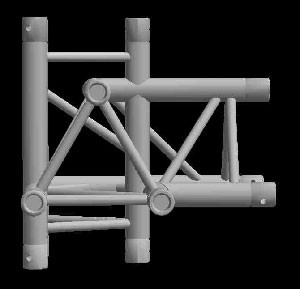 Global Truss F33 12" Triangular 4 Way 90 Degree Corner / Apex Up Left