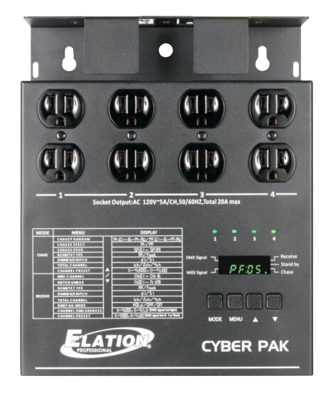 CYBER PACK 20A – 4‑Channel MIDI Dimmer & Power Pack