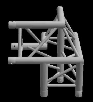 Global Truss F23 3 Way 90 Degree Corner / 1.64ft (0.5m)