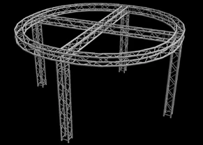 Global Truss 12" Box Truss 12'x12' Circular Trade Booth Truss System