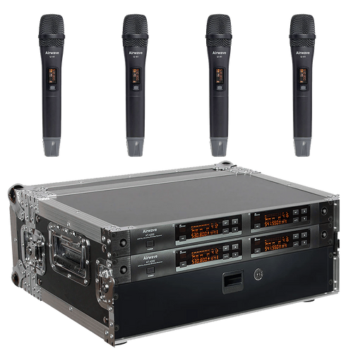 Airwave AT-HH4CH 4 Channel Wireless System Package w/ 4 Handhelds