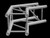 Global Truss F34 12" 2 Way 120 Degree Corner / 1.64ft. (0.5m)