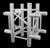 Global Truss F34 12" Square 4 Way Cross Junction / 1.64ft (0.5m)