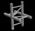 Global Truss F32 12" I Beam 4 Way Vertical Cross Junction