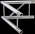 Global Truss F32 12" I Beam Vertical 2 Way 60˚Corner / 3.28ft. (1.0m)