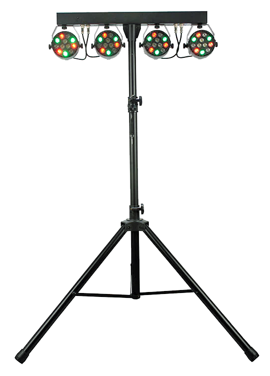 Mini Par Bar – 4-Fixture RGBW LED Par Lighting System with Stand