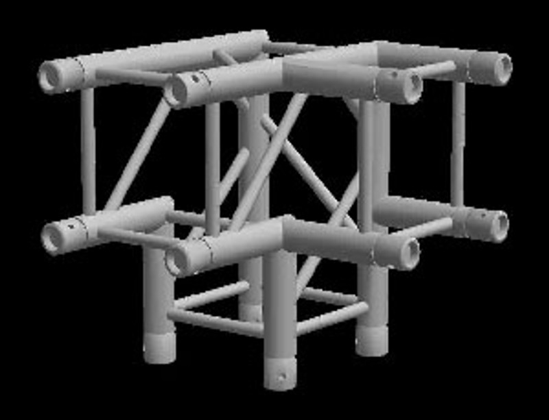 Global Truss F34 12" 3 Way 90 Degree Corner Junction