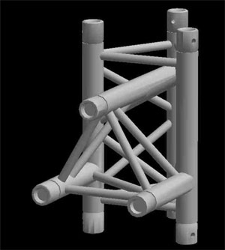 Global Truss F33 12" Triangular 3 Way Vertical T-Junction / Apex Up