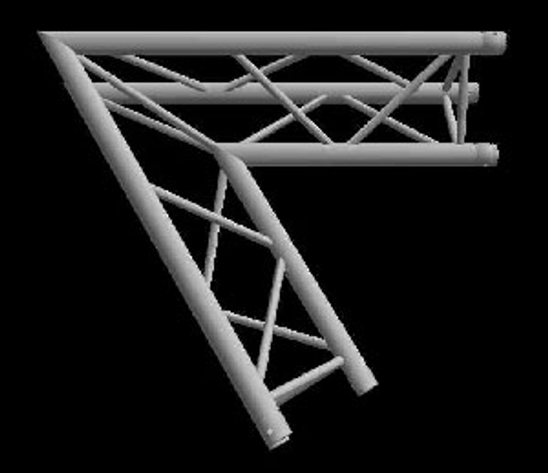 Global Truss F33 12" Triangular 2 Way  45 Degree Corner / Apex Up Down