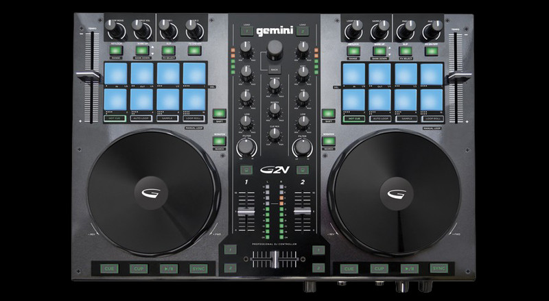 Gemini G2V 2-Channel USB / MIDI Controller w/ Virtual DJ