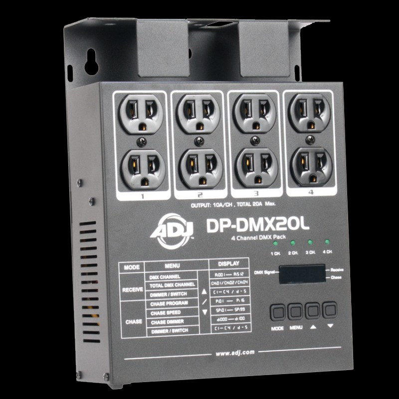 ADJ DP-DMX20L Universal 4 Channel 600W Dimmer Pack - Phantom