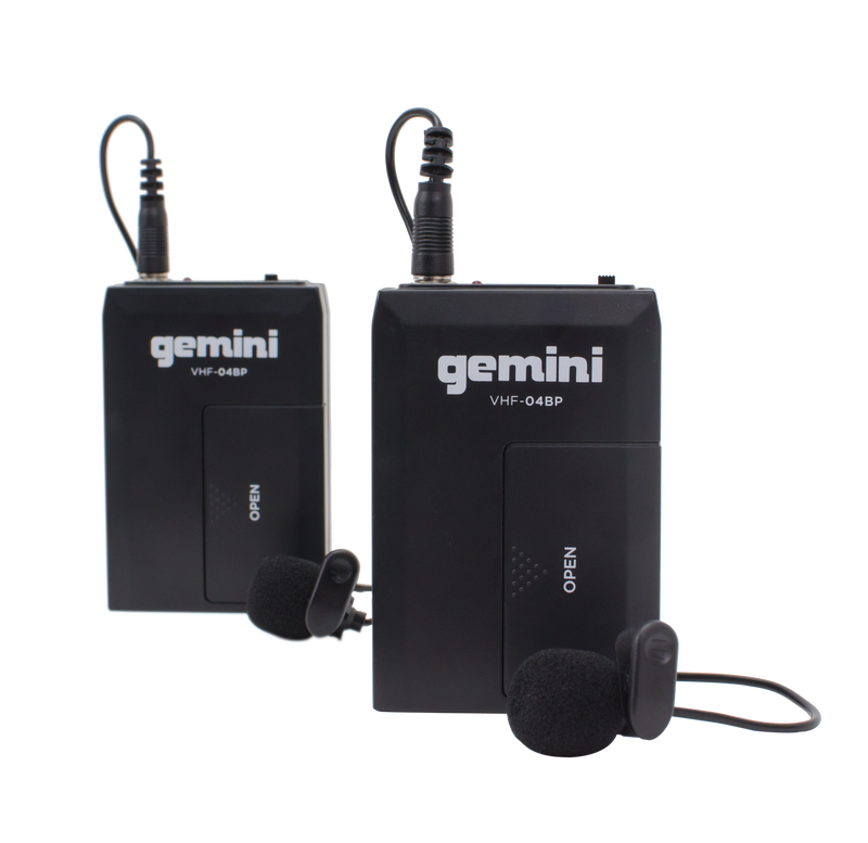 Gemini VHF Dual-channel Headset / Lavalier Wireless Microphone System