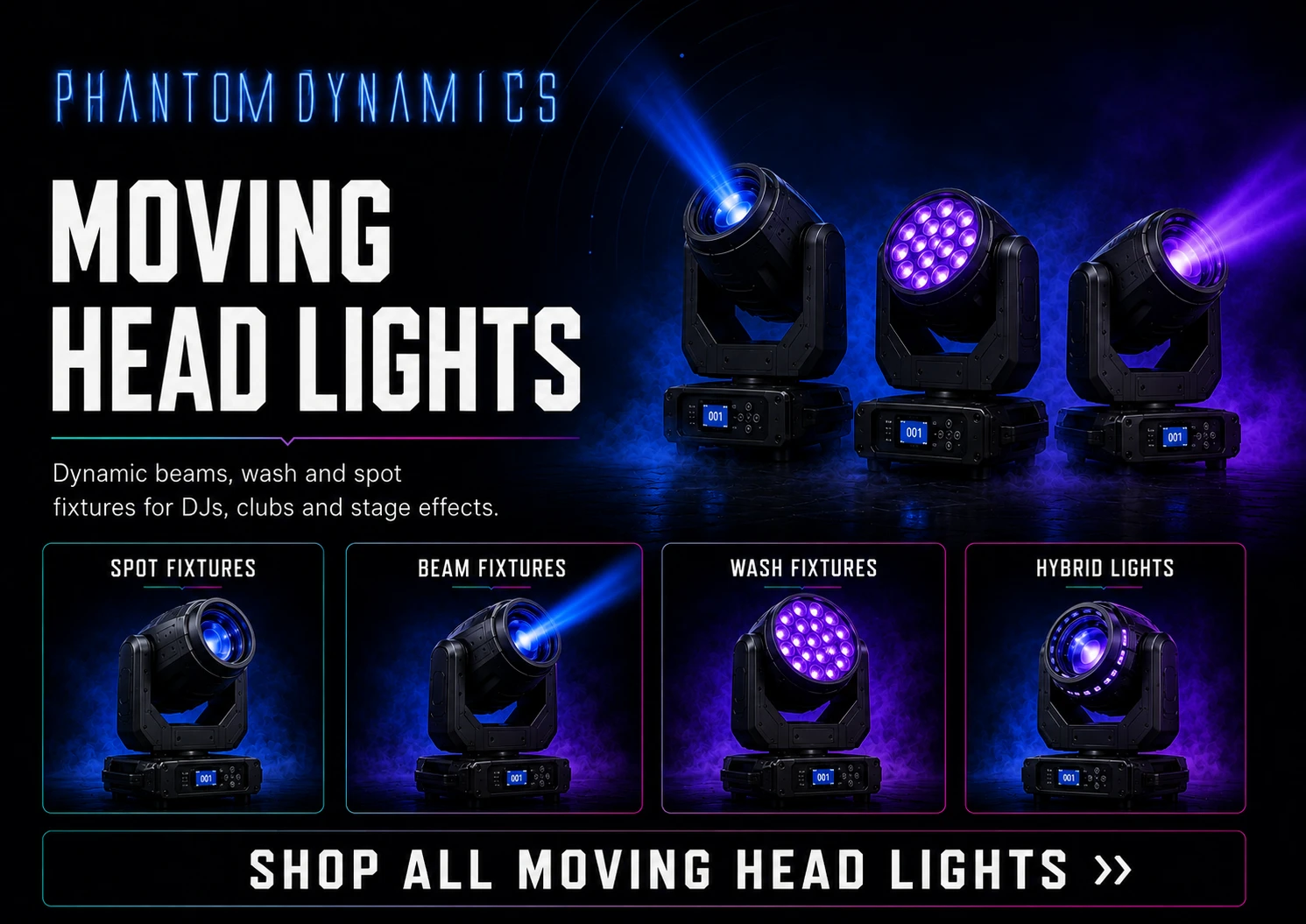 Phantom Dynamics moving head lights