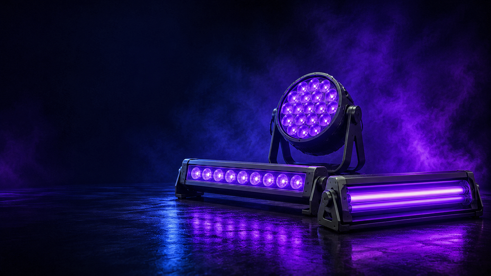 UV black lights and glow effects for parties, clubs, stages, and venues