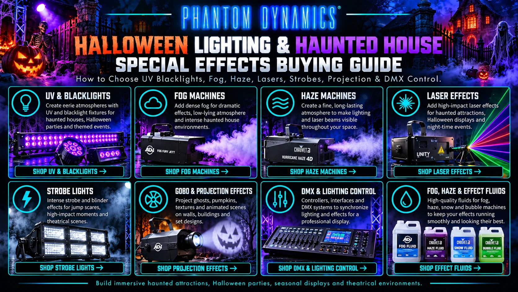Halloween Lighting & Haunted House Effects Buying Guide | Phantom Dynamics