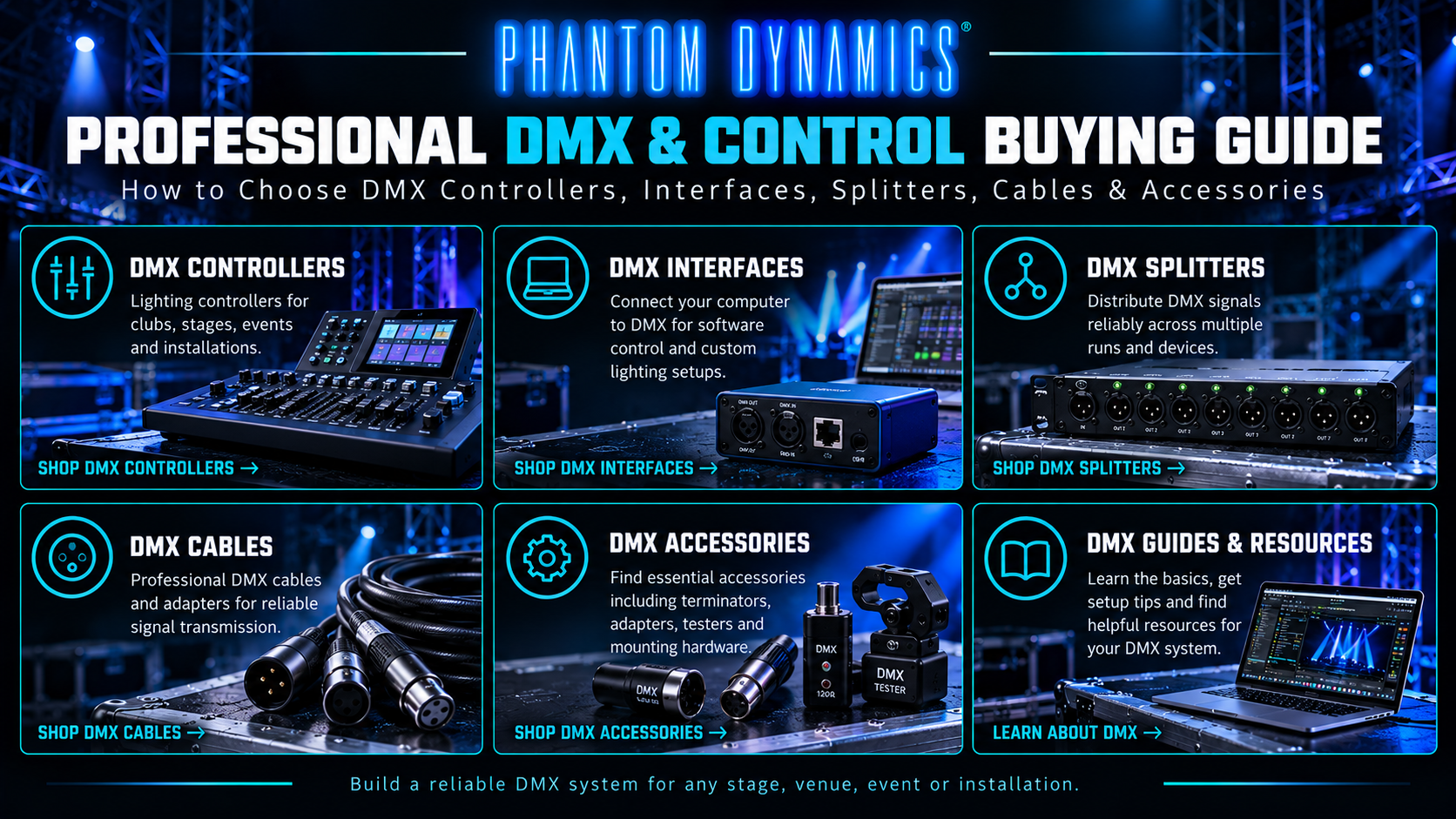 DMX Lighting Control Buying Guide: Controllers, Wireless & Interfaces | Phantom Dynamics