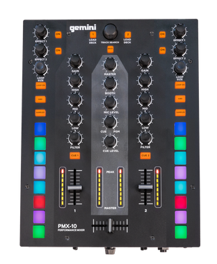 Gemini PMX-10 Digital DJ Performance Mixer - Phantom Dynamics