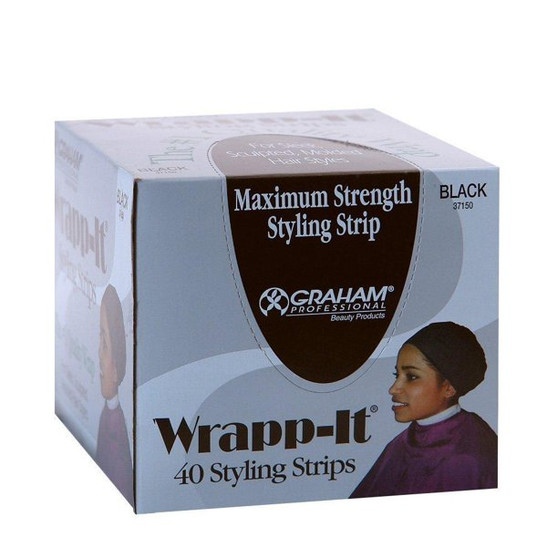 Wrapp-It Jr Styling Strips (Black) 40 pack