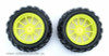 08010 1/10 MONSTER TRUCK WHEEL, TIRE AND YELLOW RIM COMPLETE ( 2 PC) HSP, Redcat