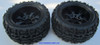 20126 1/10 Monster Truck Wheel, Tire and Black Rim Complete ( 2 PC) 08010