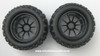 08071 -08010 1/10 Monster Oversize Truck Wheel, Tire and Black Narrow Spoke  Rim Complete ( 2 PC) HSP, Redcat 