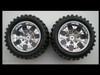 08010 N 1/10 MONSTER TRUCK WHEEL, TIRE AND RIM COMPLETE  (2 PC) HSP, Redcat