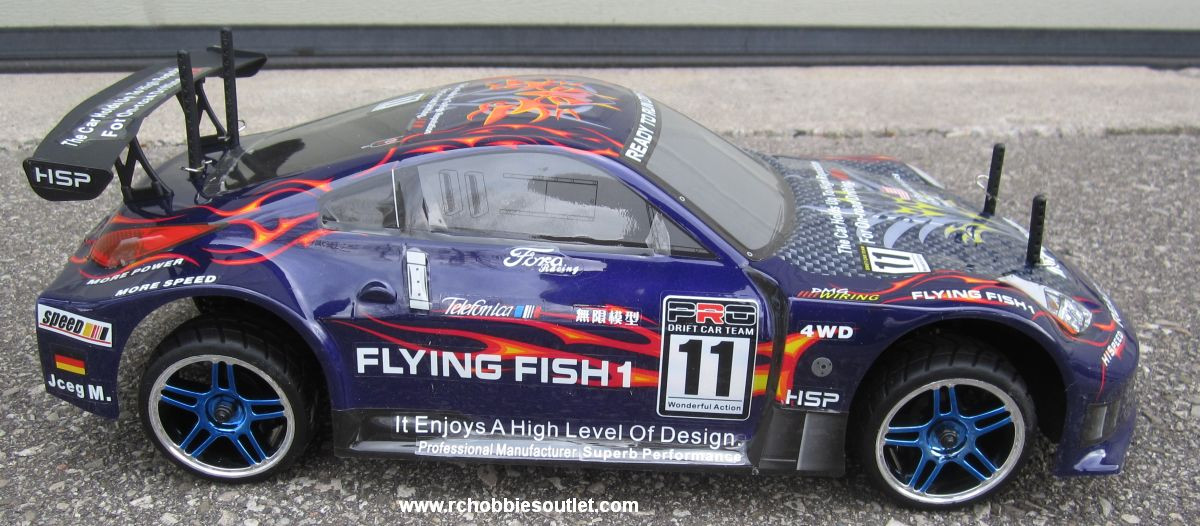RC Nitro Car Radio Remote Control 2.4G 1/10 RTR 4WD 12309 Blue