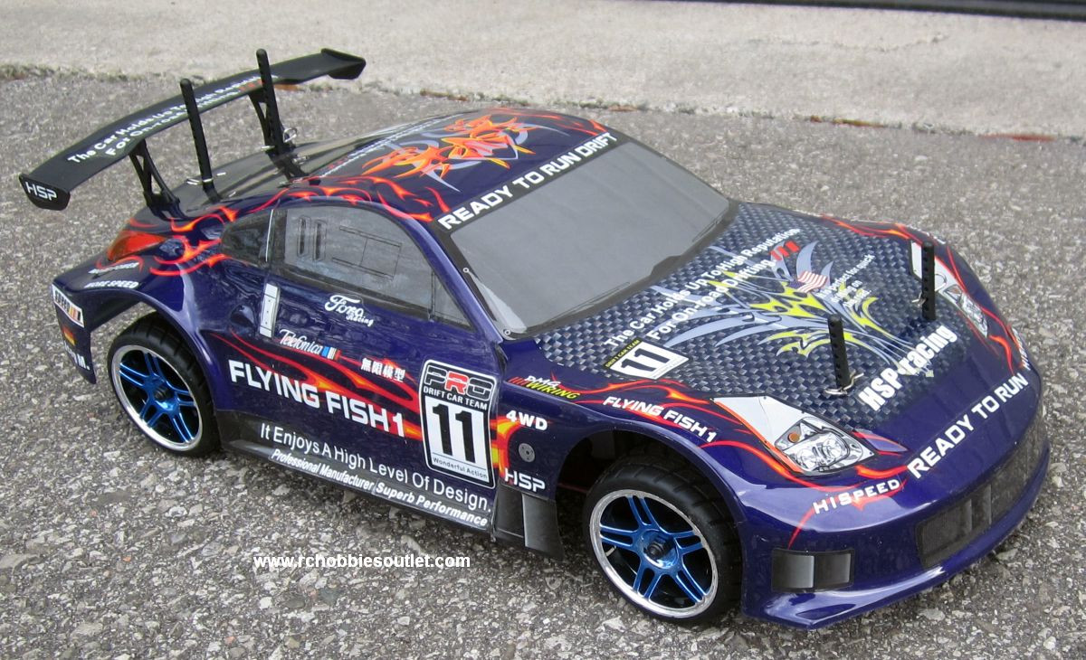RC Nitro Car Radio Remote Control 2.4G 1/10 RTR 4WD 12309 Blue