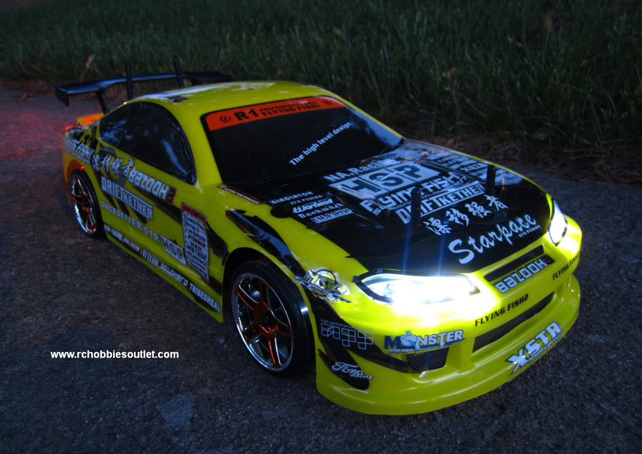 Extra Sale: RC Electric Drift Car with 8 Lights  Radio Control 2.4G RTR 1/10 Scale R45