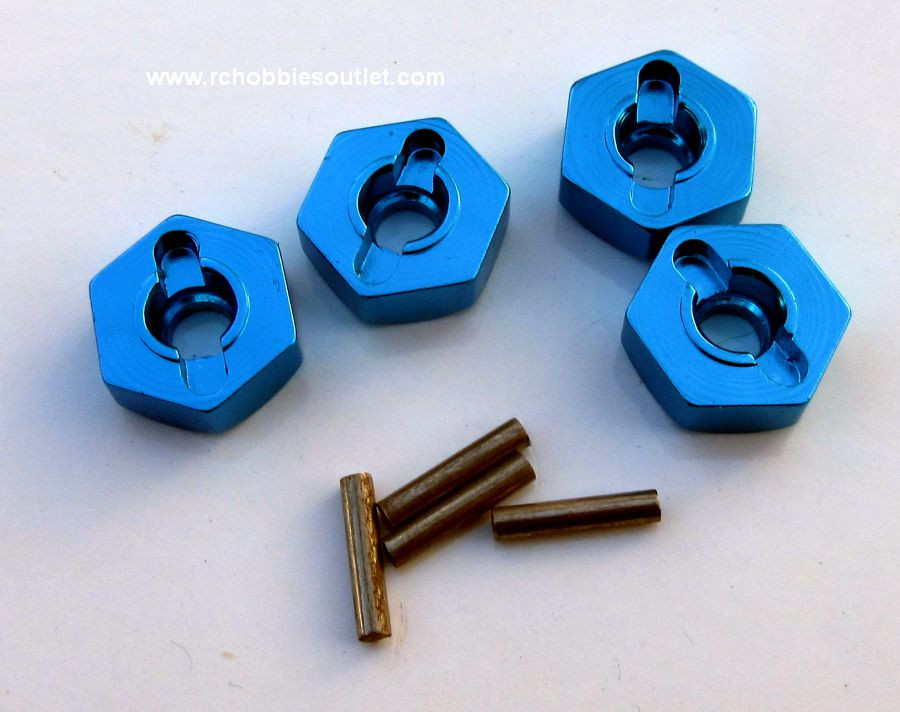 102042 or 122042 Aluminum Wheel Hex nut with 08027 axle pins for 1