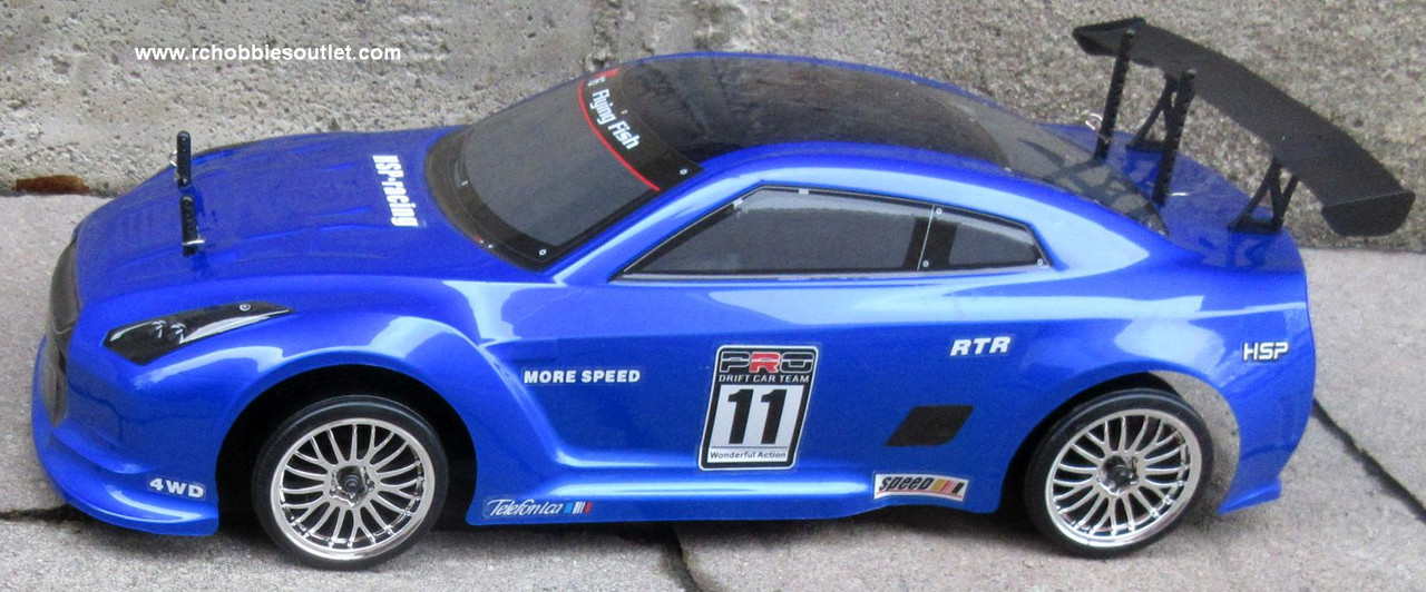 RC Drift Car Electric Radio  Control RTR 1/10 2.4G 4WD GTR-BL