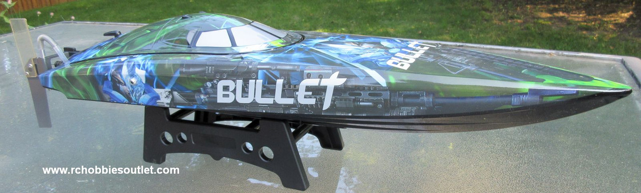  Bullet V4E RC Racing Boat  Brushless Electric RTR Deep V Hull with 2 LIPO Batteries and Charger