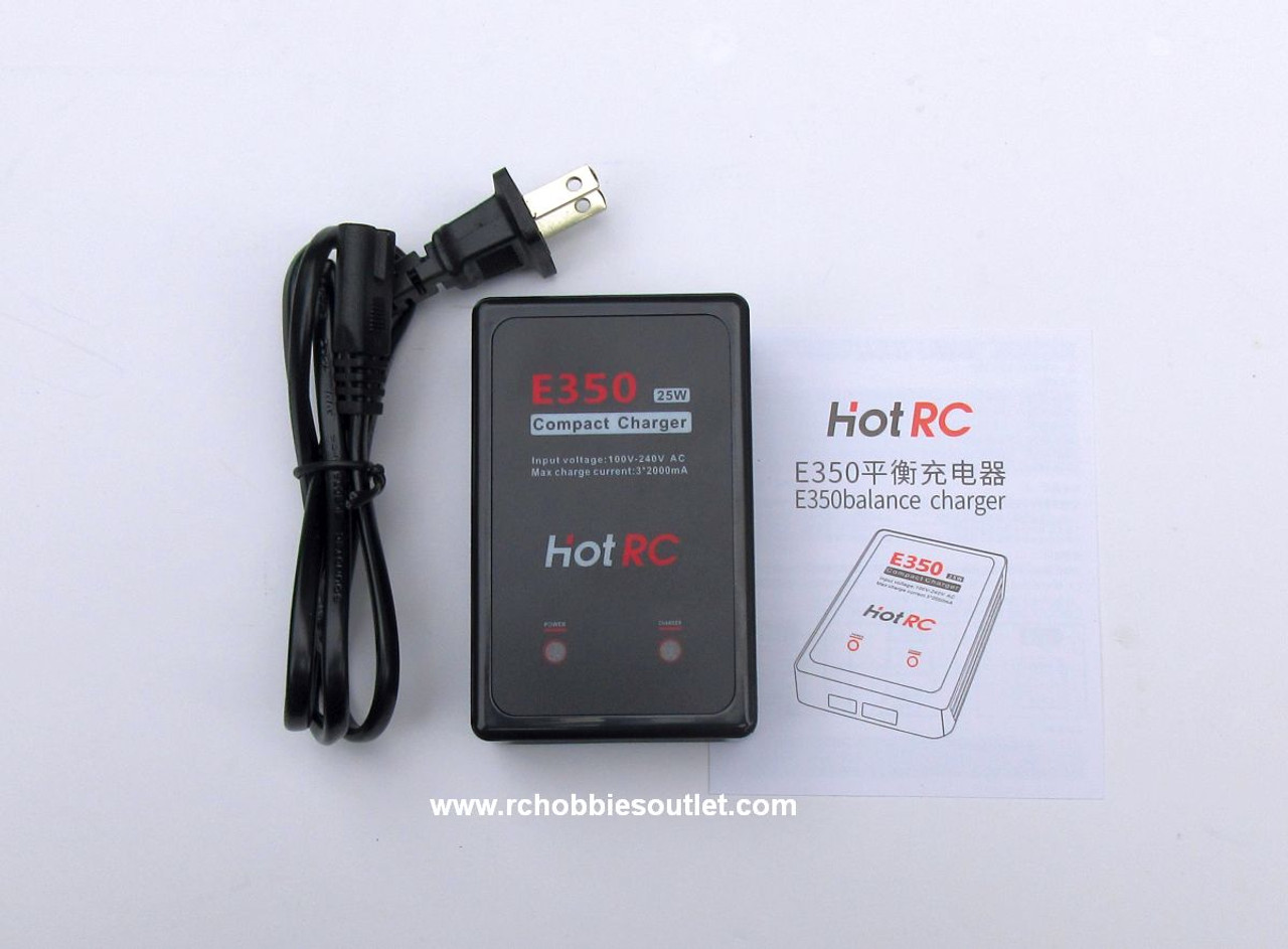 HOT RC E350 25W 2 Amp Compact LiPo Battery Balance Fast Charger   2 - 3 Cells