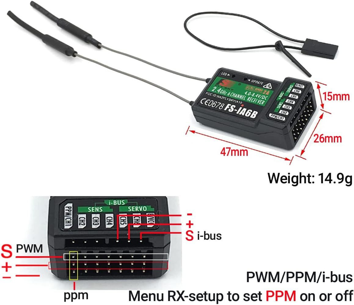 New FS-I6 Transmitter/Controller and FS-IA65B Receiver for Joysway  DF65 and DF95 Sailboats