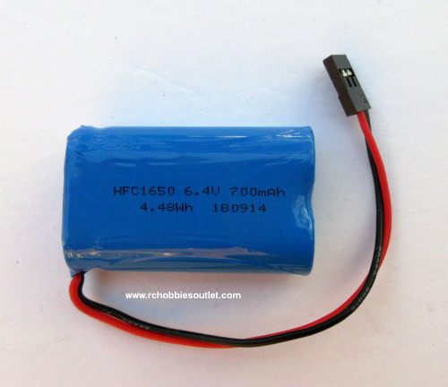  881558 LiFe-Po 6.4volt 700mAh Sailboat Battery Pack
