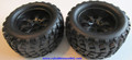 08071 -08010 1/10 Monster Oversize Truck Wheel, Tire and Black Rim Complete ( 2 PC) HSP, Redcat 