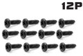  S161 Pan Head Self Tapping Screws PBHO 2.6*12mm for 1/16 Scale RC  vehicles