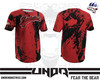 Bunkerfest Tech Shirt -  Red/Black Splash