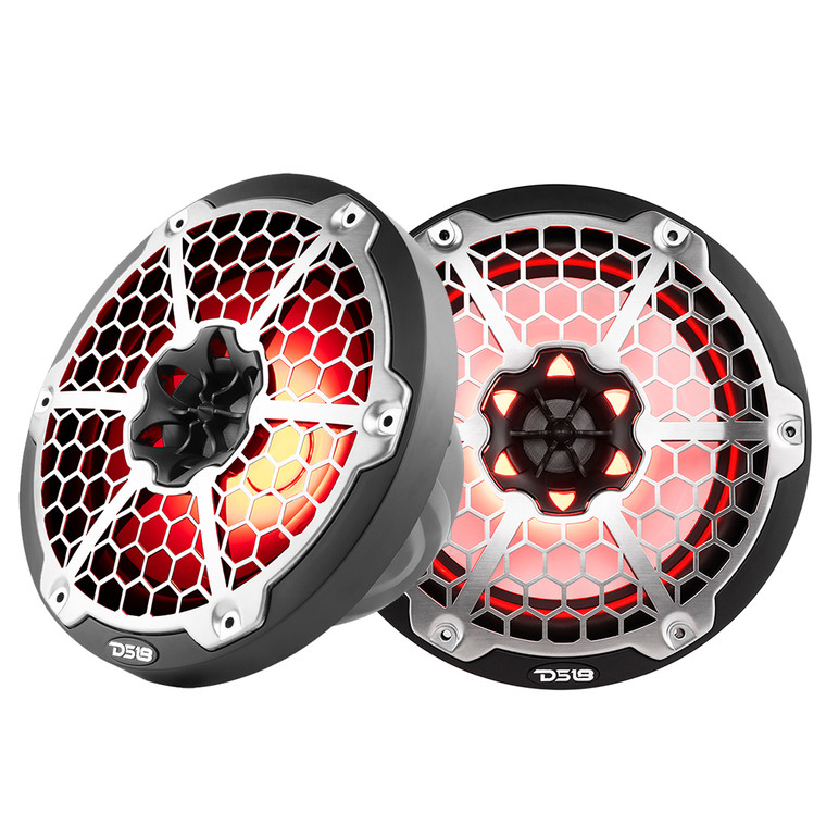 DS18 New Edition HYDRO 8" 2-Way Marine Speakers w\/RGB LED Lighting 375W - Black [NXL-8M\/BK]