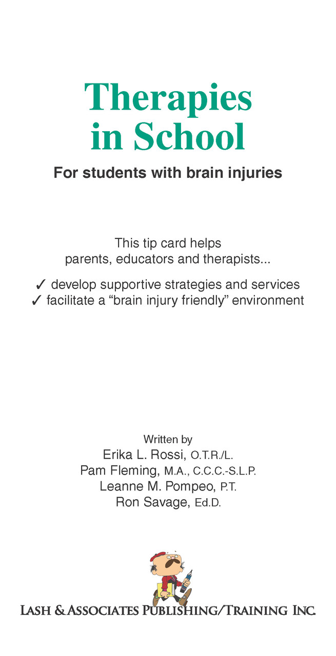 Therapies in School for Students with Brain Injuries